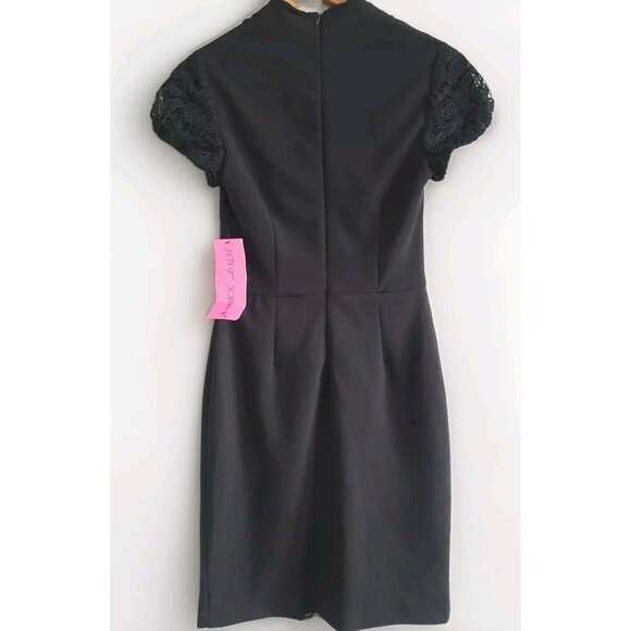 Betsey Johnson Dress Black Lace Cap Sleeve Knee Length Womens 4 Event NWT - Picture 7 of 12